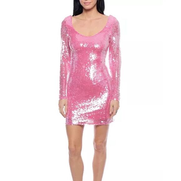 Sequin Embellished Party Dress - Picture 1 of 8